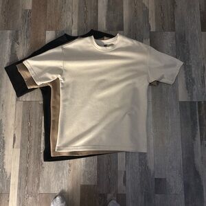 Cream and Black T-Shirts